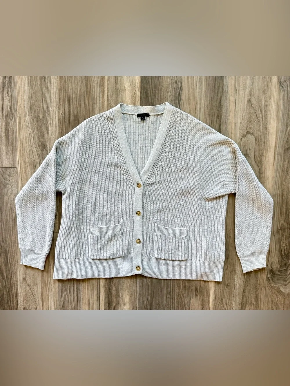 J. Crew Oversized Gray Cardigan Size L